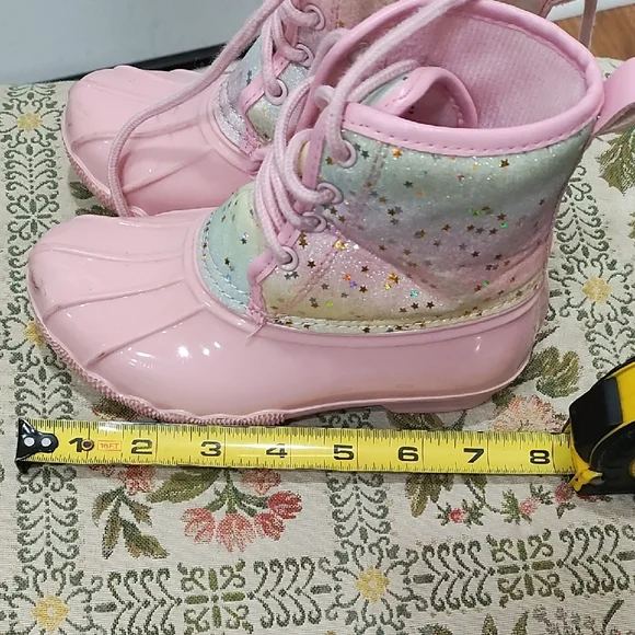 Source Unknown Pink and Rainbow Kids Boots - Picture 6 of 6